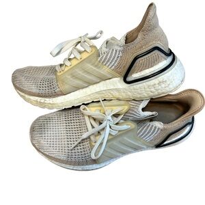 Adidas (7.5)  UltraBoost 19 'Pale Nude' Running Sneakers- Athletic, Gym, Casual